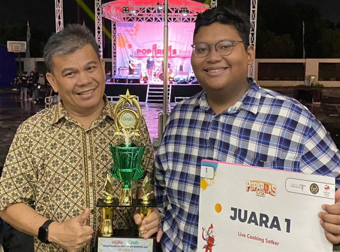 Mahasiswa UBD Juara Lomba Cooking Competition Poparnas 2023.