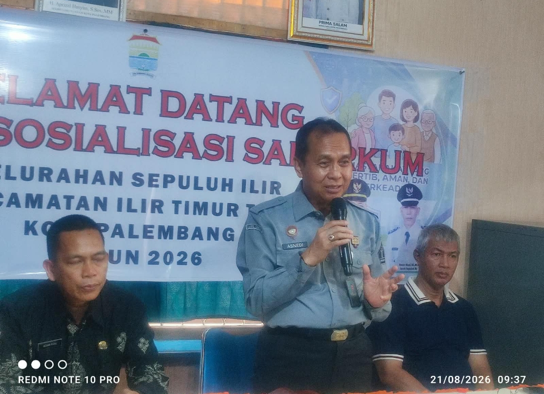 Kelompok Kadarkum Kelurahan Sepuluh Ilir Ikuti Sosialisasi Sadarkum dari Kemenkum Sumsel 