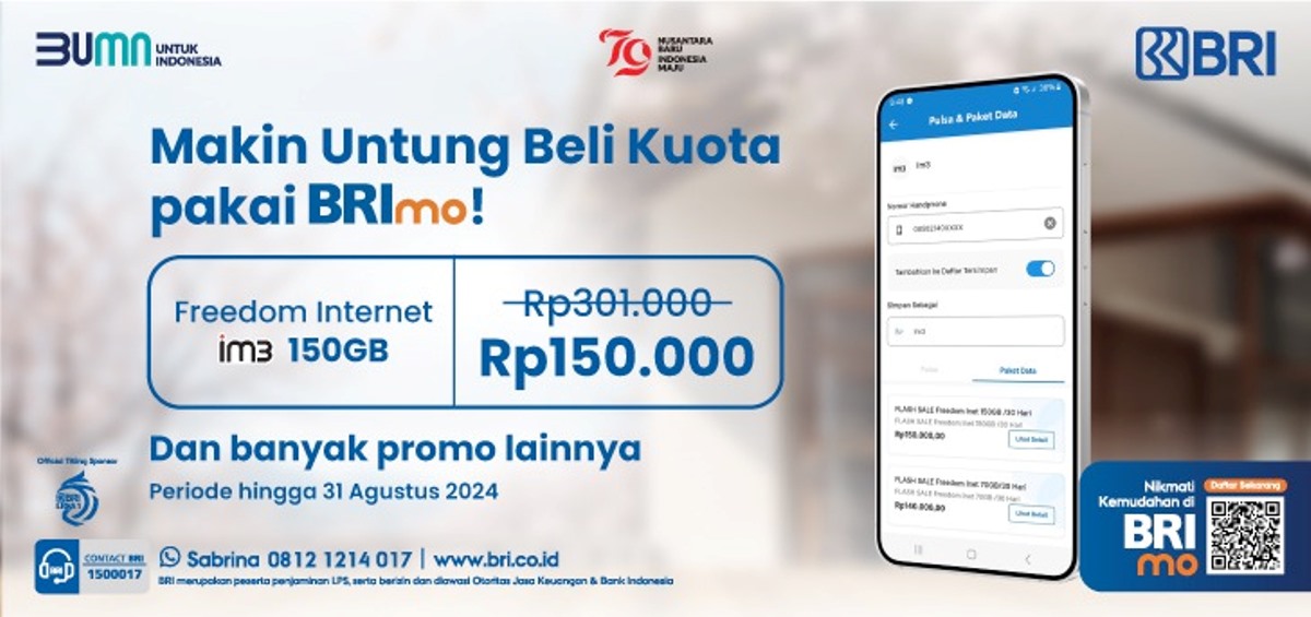 Buruan Beli Pulsa, Paket Data lewat Mobile Banking BRImo, Ada Banyak Promo Seru Akhir Bulan!