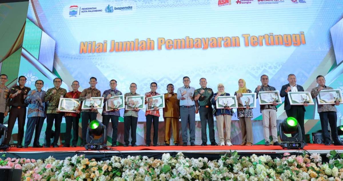 Apresiasi Kepatuhan Pajak, Pemkot Palembang Berikan Penghargaan kepada Wajib Pajak dan Mitra Terbaik 2025