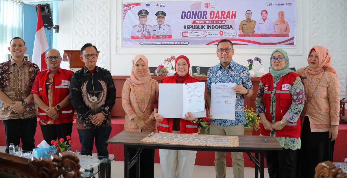 Kominfo Palembang Gelar Donor Darah Sambut HUT ke-81 RI