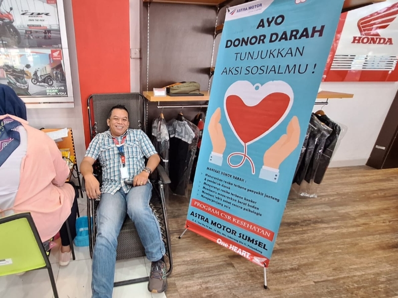 Tunjukkan Aksi Sosialmu, Astra Motor Sumsel dan PMI Palembang Gelar Donor Darah