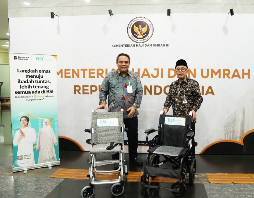 Support Kelancaran Puncak Haji, BSI Kirim 600 Kursi Roda ke Tanah Suci