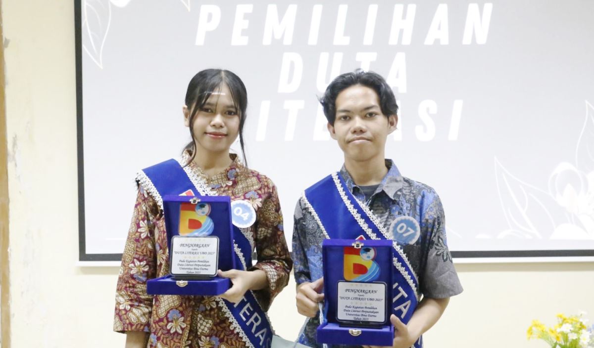 Dewa Rizki dan Yuliana Maria, Raih Predikat Duta Literasi Perpustakaan Universitas Bina Darma 2025