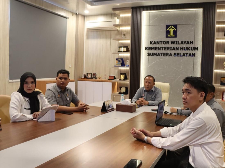 Kemenkum Sumsel Ikuti DSK Strategi Implementasi Standar Layanan Bantuan Hukum