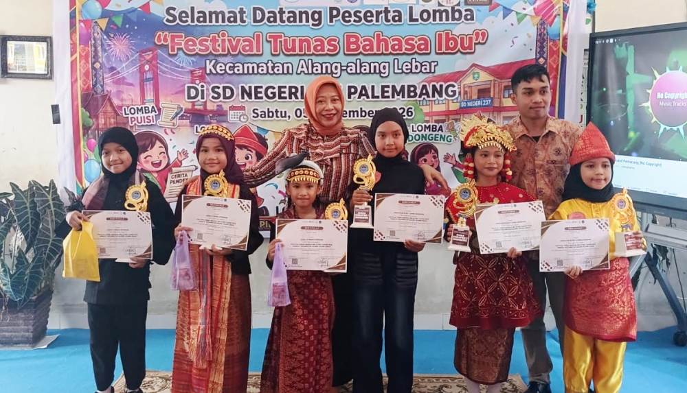 Lestarikan Bahasa Ibu, SDN 240 Palembang Sukses Sabet Prestasi di FTBI Alang-Alang Lebar