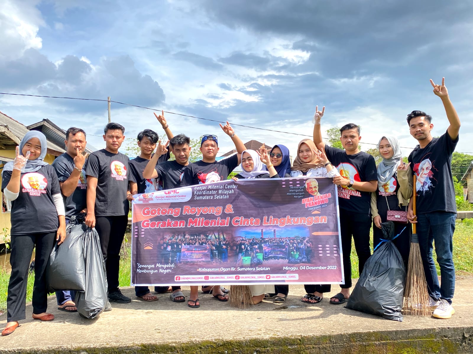 Ganjar Milenial Center Sumsel Gelar Gerakan Milenial Cinta Lingkungan