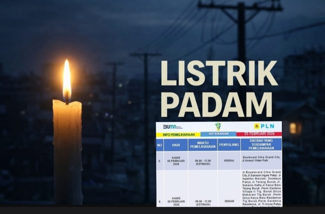 PLN Umumkan Pemadaman Kamis 5 Februari 2026, Ini Daftar Wilayahnya!