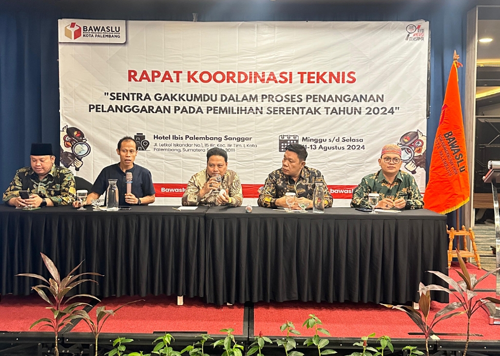 Optimalkan Penanganan Pelanggaran, Bawaslu Palembang Bangun Sinergitas Sentra Gakkumdu