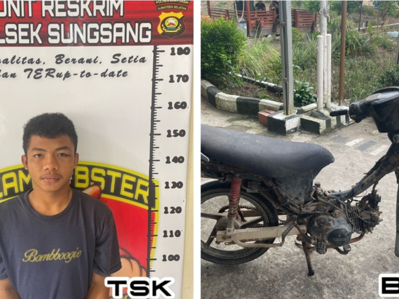 Polsek Sungsang Tangkap Amriansyah, Pelaku Penggelapan Sepeda Motor Milik Nurida