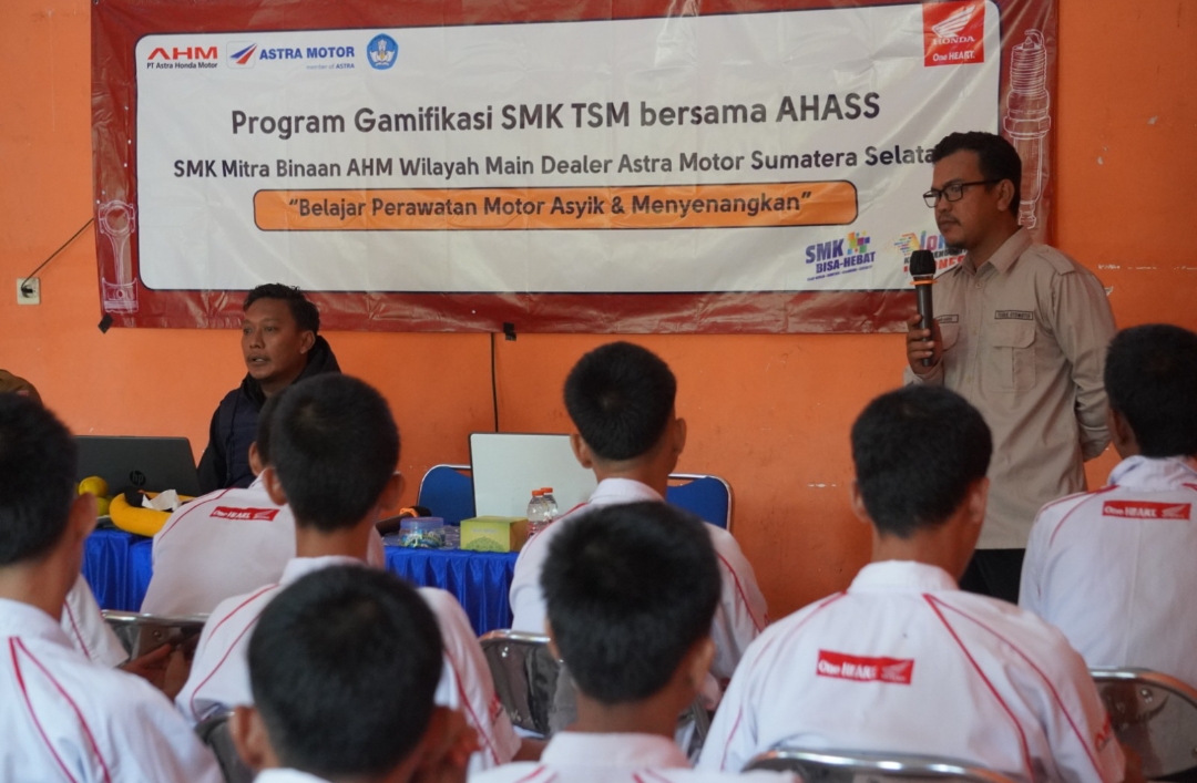 Astra Motor Sumsel Gamifikasi SMK Bersama AHASS, Dorong Semangat Belajar 193 Siswa Teknik Sepeda Motor 