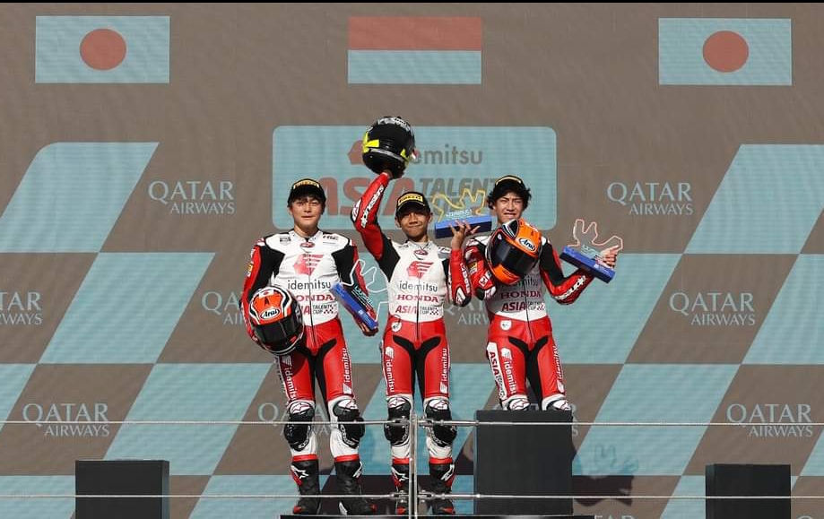 Raih Podium Tertinggi di Qatar, Pebalap AHM Kiandra Ramadhipa Posisi Kedua Klasemen Sementara IATC 2024