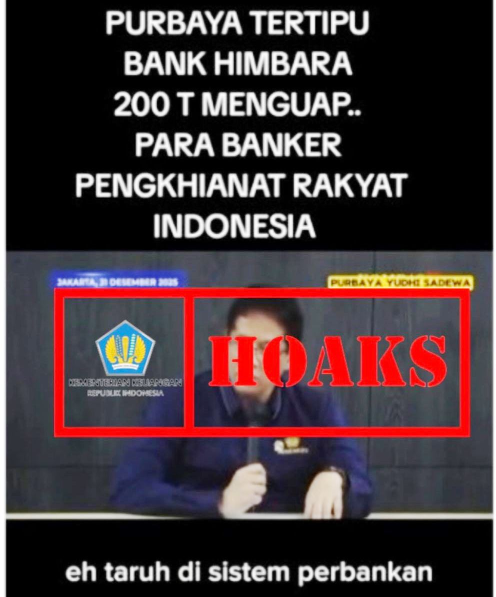 Kemenkeu Tegaskan Hoaks Isu Menkeu Purbaya Tertipu Bank Himbara