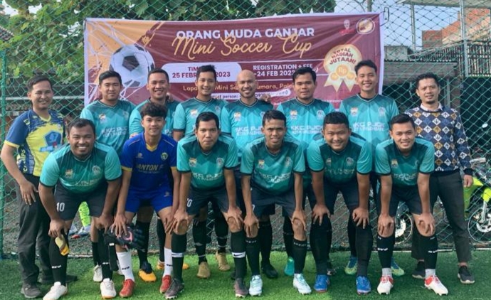 Orang Muda Ganjar Perkuat Silaturahmi dengan Komunitas Mini Soccer di Palembang