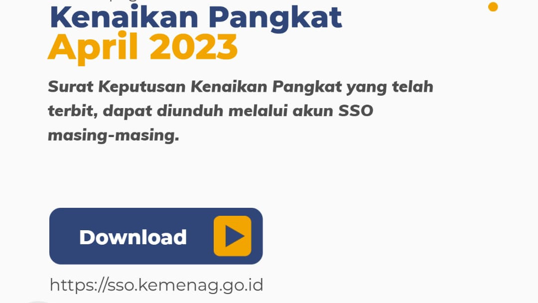 ASN Kemenag Bisa Download Mandiri SK Kenaikan Pangkat Mulai 1 April, Cek Website Berikut