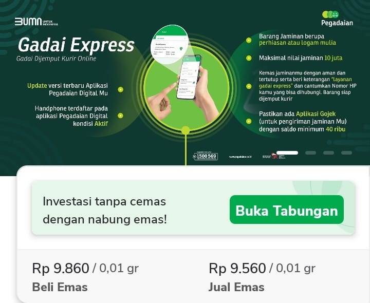 Yuk Pantau Harga Emas Harian, Download Pegadaian Digital Sekarang 