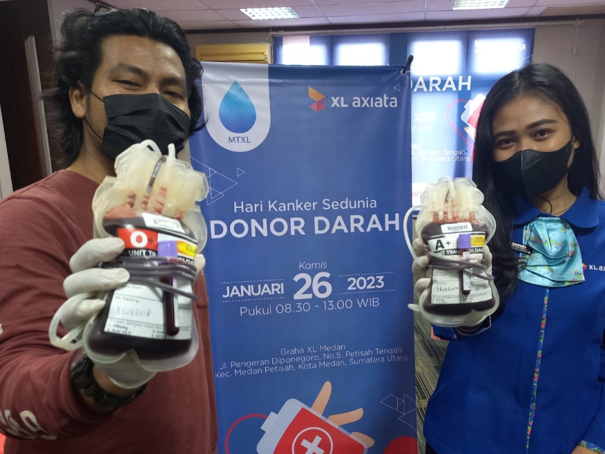 XL Axiata dan Jurnalis di Medan Gelar Donor Darah