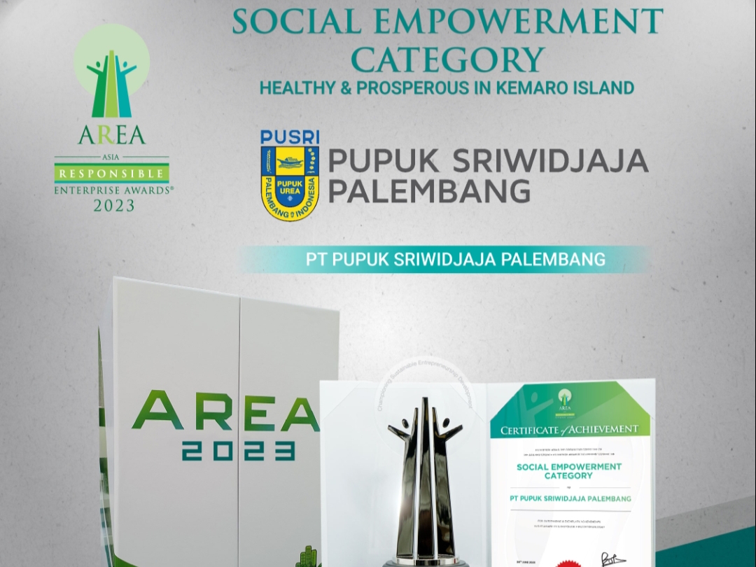 Tjsl Sesera Pusri Raih Penghargaan Di Area Awards 2023 Kategori Social