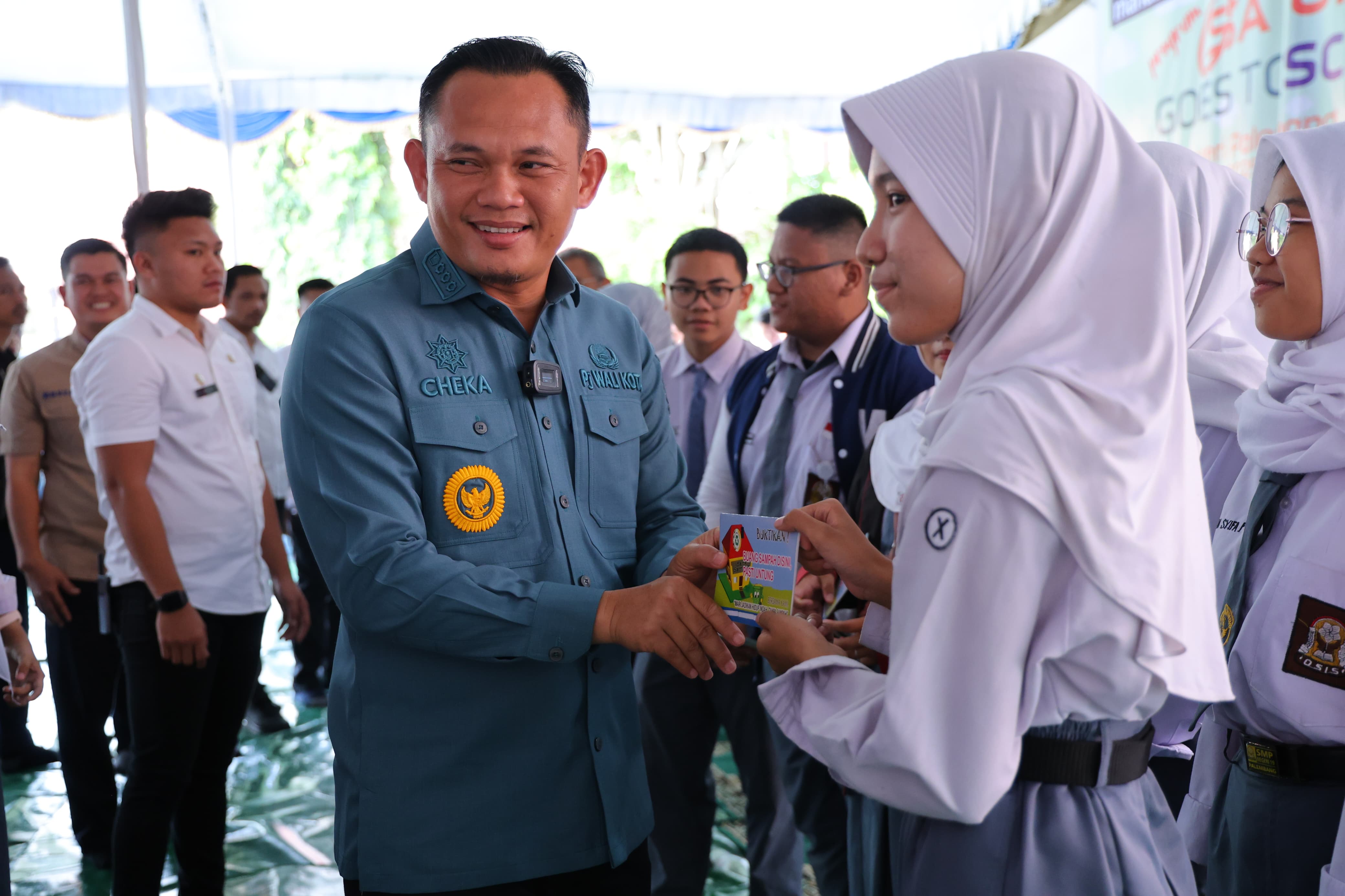 Pj Walikota Palembang Ajak Siswa Peduli Lingkungan Dari Sampah Plastik, Satuko Goes To School