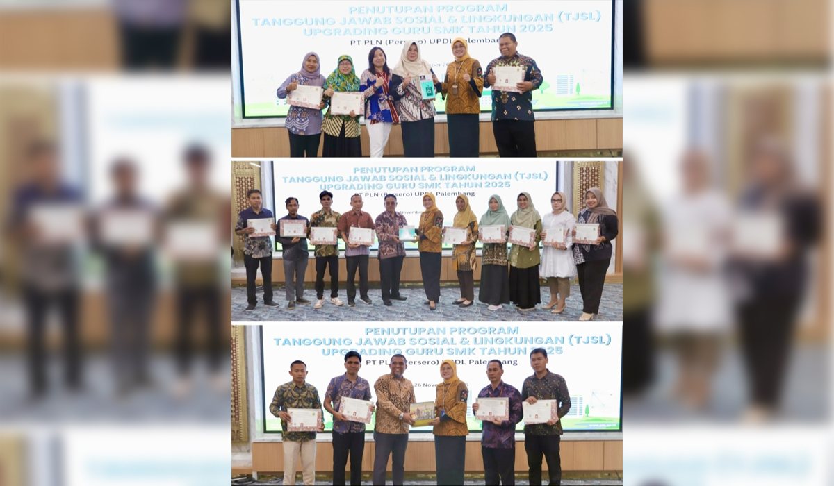 Setelah Mengikuti Program TJSL, 19 Guru dari 3 SMK Mendapatkan Sertifikasi dari PLN UPDL Palembang