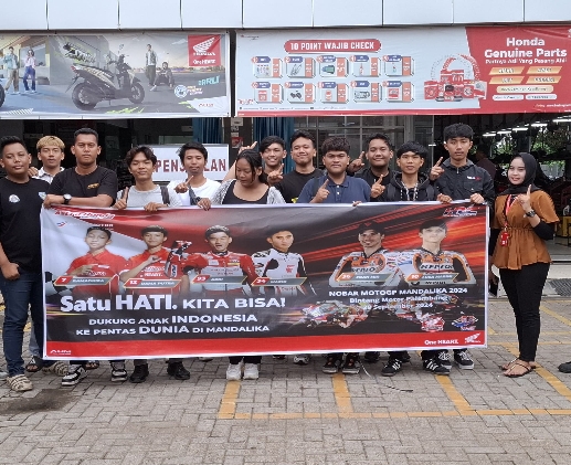 Astra Motor Sumsel dan Palembang CBR Club Sunmori dan Nobar IATC 2024 Seri Mandalika di Diler Bintang Motor