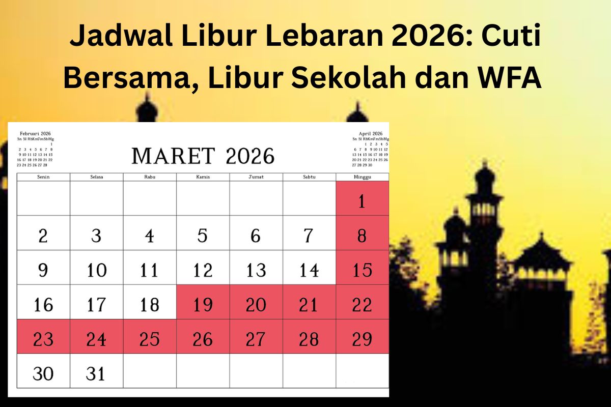 Libur Lebaran 2026: Ini Jadwal Cuti Bersama, Libur Sekolah dan WFA