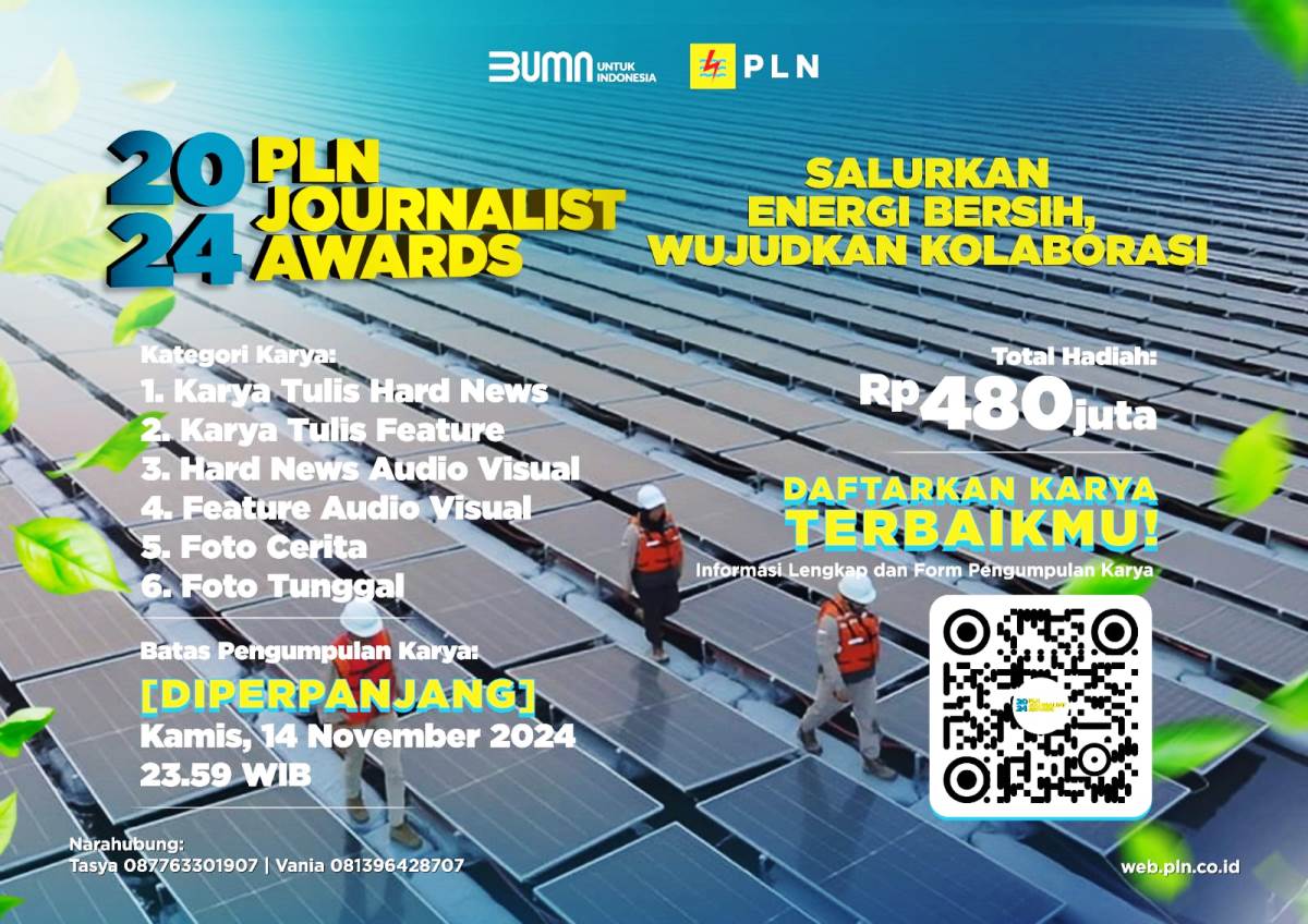 Banjir Peminat, Waktu Pendaftaran PLN Journalist Award 2024 Diperpanjang Hingga 14 November 2024