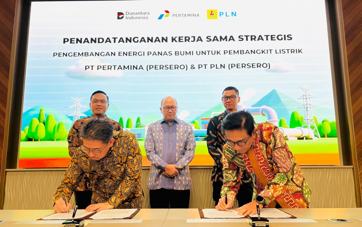 Diinisiasi Danantara, PLN – Pertamina Teken Kerja Sama Pengembangan Energi Panas Bumi Nasional