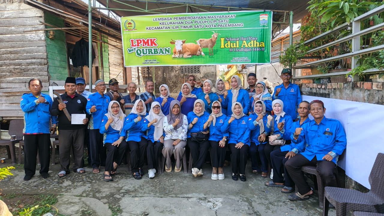Bangga dan Bikin Haru, LPMK 20 Ilir D-1 Palembang Lakukan Pemotongan Hewan Kurban Secara Mandiri