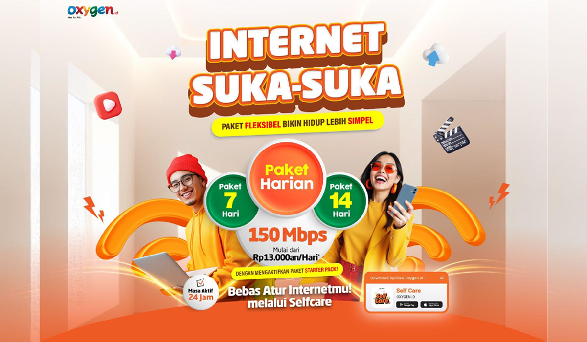 Oxygen.id Luncurkan Internet Suka-Suka, Unlimited Mulai Rp13 Ribuan