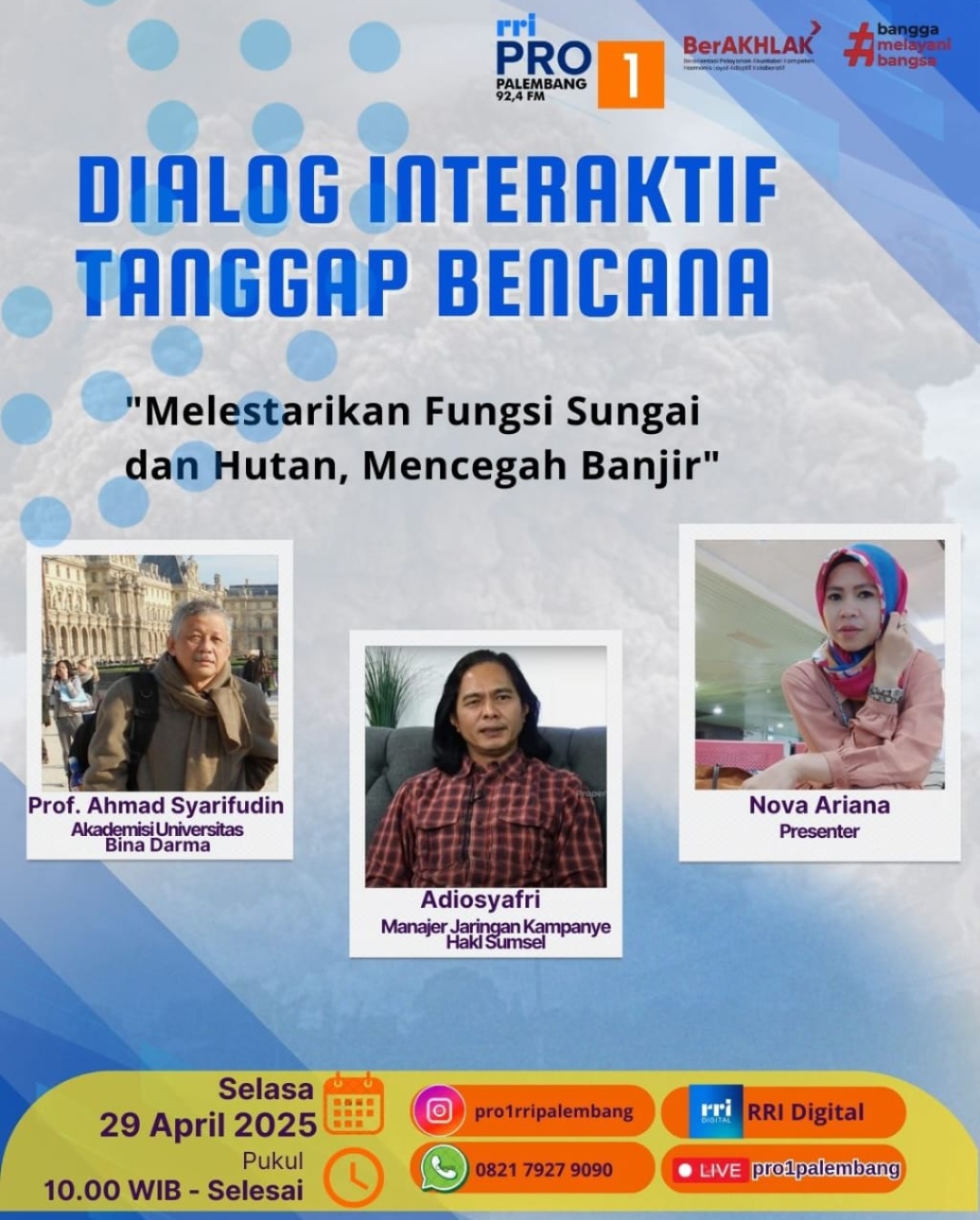 Guru Besar UBD Jadi Narasumber Dialog Tanggap Bencana 