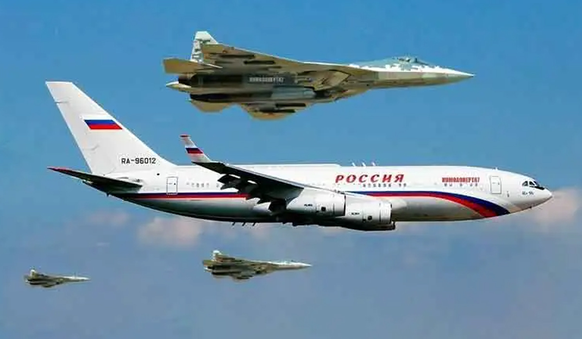 Dikawal 4 Jet Tempur, Pesawat Kepresiden Putin Ilyushin II-96-300PU Punya Spesifikasi Bak Istana Terbang