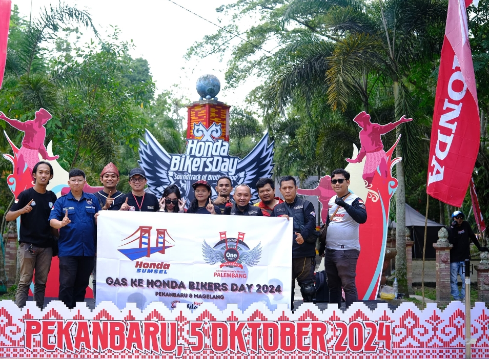 Bikers Honda Sumsel Taklukkan 730 KM, Semarakkan HBD 2024 Regional Sumatera di Pekanbaru