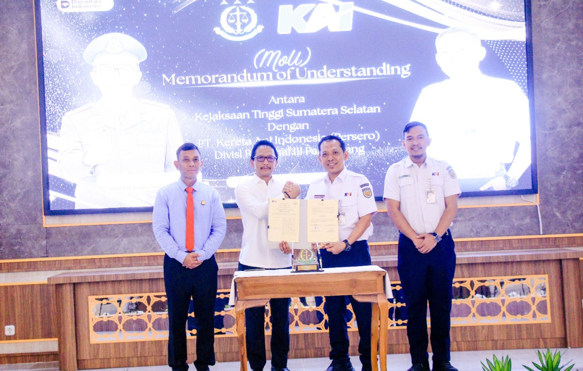 KAI Divre III Palembang dan Kejati Sumsel Perkuat Sinergi Penanganan Hukum dan Perlindungan Aset Negara