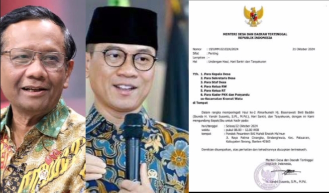 Baru 2 Hari Dilantik, Gunakan Kop Surat Kementerian Untuk Acara Pribadi, Disindir Mahfud, Yandri Minta Maaf