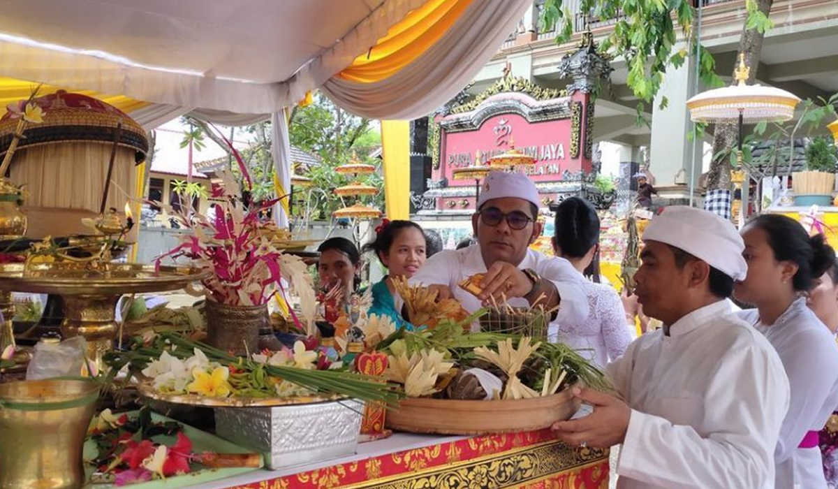 Sambut Hari Raya Nyepi, Umat Hindu di Palembang Gelar Tawur Kesanga