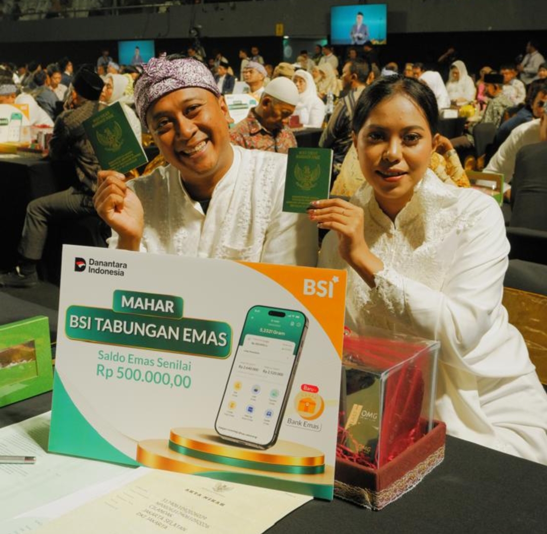 BSI Berikan Mahar Tabungan Emas Melalui Program Nikah Massal