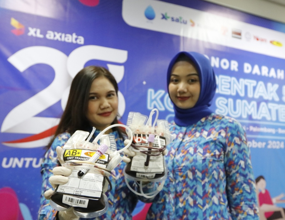 HUT XL Axiata Ke-28, Karyawan XL Axiata Gelar Donor Darah di 5 Kota Sumatera, Salah Satunya Palembang 