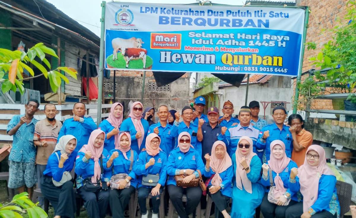 LPMK 20 Ilir Satu Perdana Lakukan Pemotongan Hewan Kurban