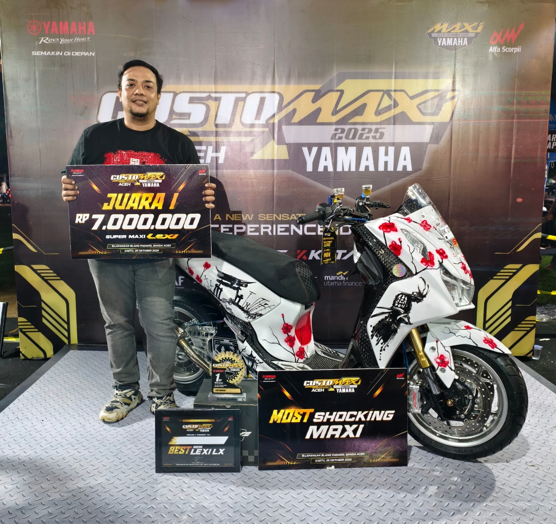 Modal 40 Juta-an, LEXI LX 155 Japan Look Sukses Juarai Kategori Elit di Event CustoMAXI 2025 Aceh