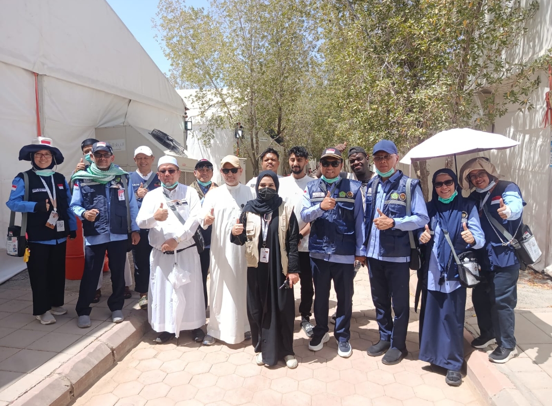 Sambut Puncak Haji, Petugas Kloter Embarkasi Palembang Survei Lokasi di Arafah dan Mina