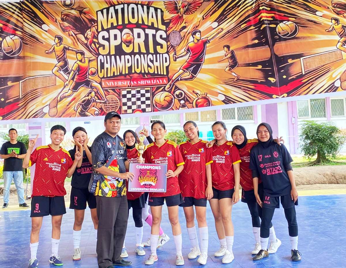 Tim Futsal Putri UBD Sabet Juara 1 Rektor Cup Universitas Sriwijaya Tingkat Nasional