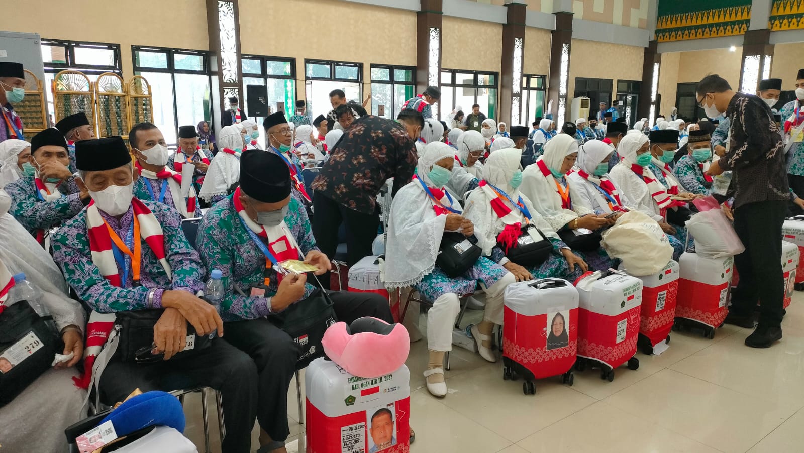 358 JCH Kloter 5 Tiba di Asrama Haji Embarkasi Palembang, Ini Kloter Terakhir JCH Asal OKU Timur