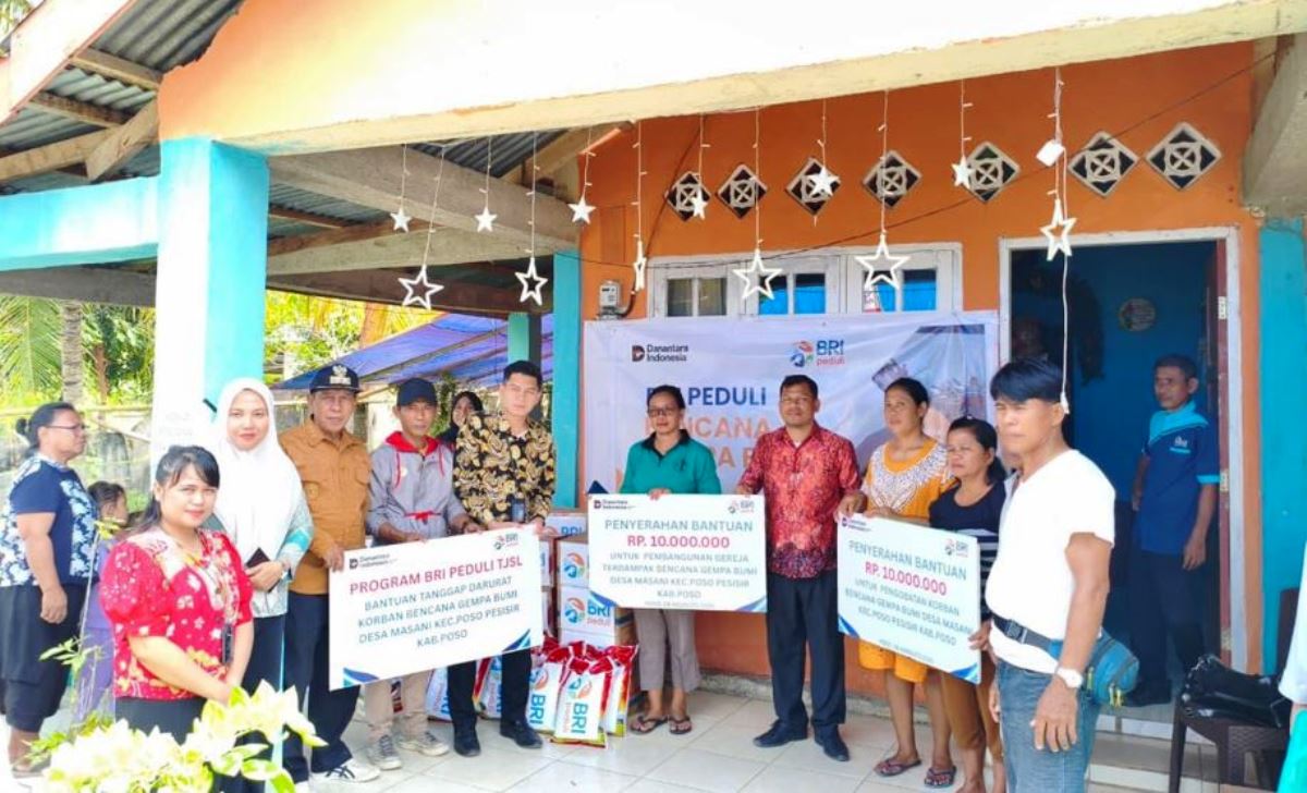 Tanggap Bencana Gempa Poso, BRI Peduli Salurkan Bantuan Bagi Korban Terdampak