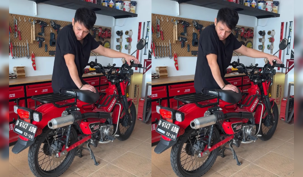 Ariel Noah Ganti Knalpot Motor Honda CT125 Sendiri, Bikin Melongok Ternyata Segini Harganya