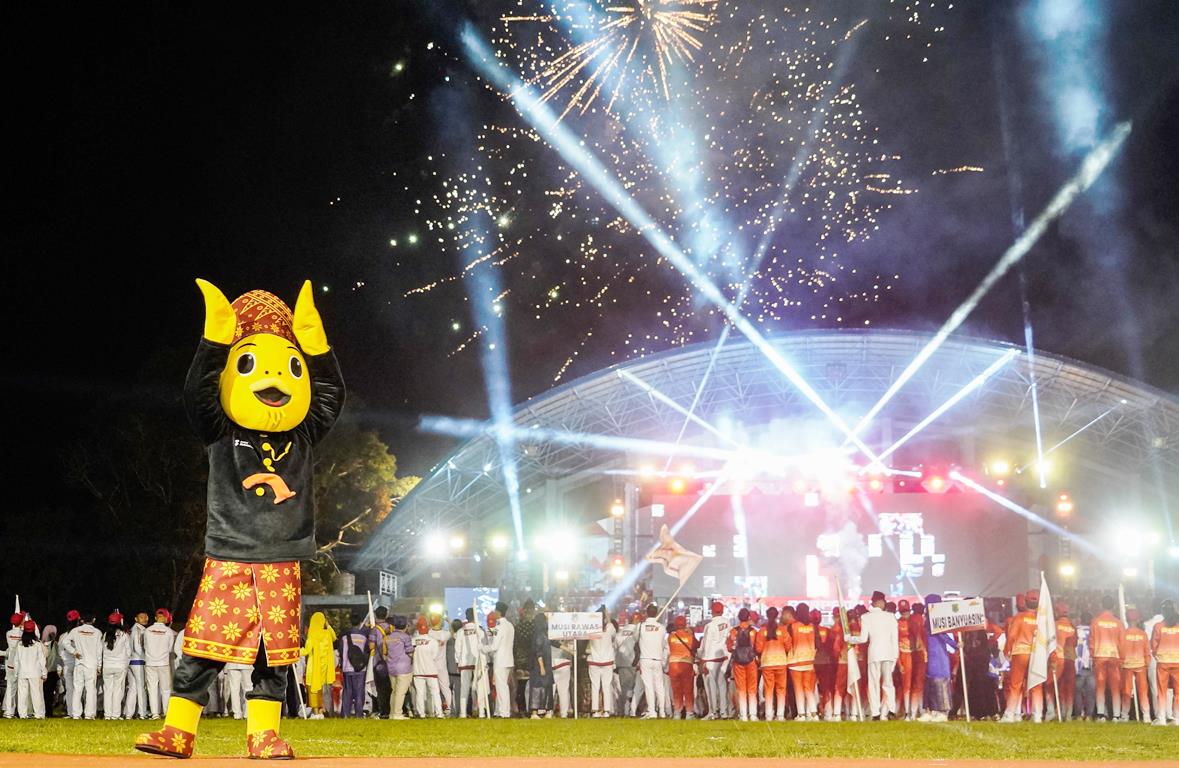 Spektakuler Pembukaan Porprov ke-XV di Muba Berlangsung Meriah,  Ribuan Atlet Siap Tunjukan Sprotivitas