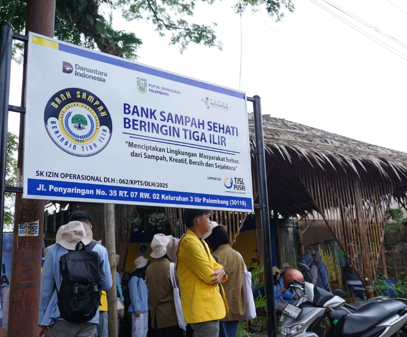 Dukung Program Economy Circular, Pusri Inisiasi Program Bank Sampah Sehati di Kelurahan 3 Ilir Palembang