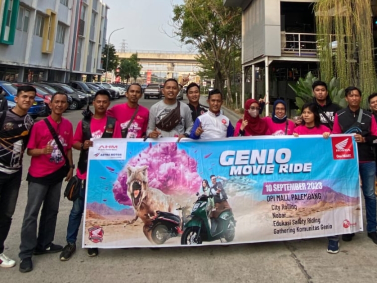 Astra Motor Sumsel Bersama Bikers Honda Gelar Genio Movie Ride Perkuat Solidaritas