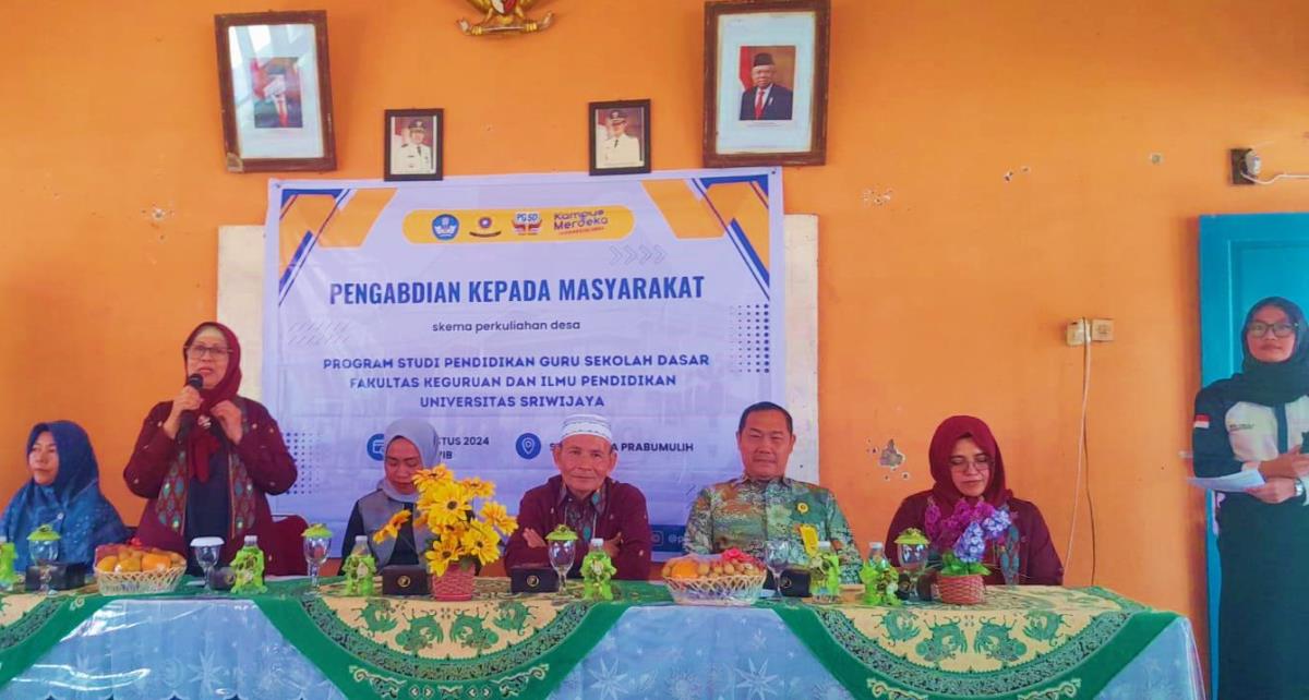 Dosen dan Mahasiswa FKIP PGSD Unsri Gelar Pengabdian Masyarakat di SD Prabumulih Skema Perkuliahan Desa