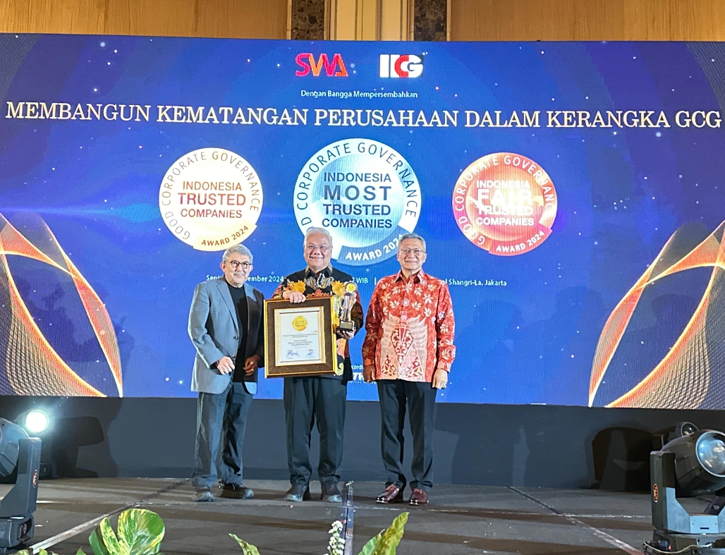 Bank Sumsel Babel Raih Penghargaan Trusted Company dari IICG 2024